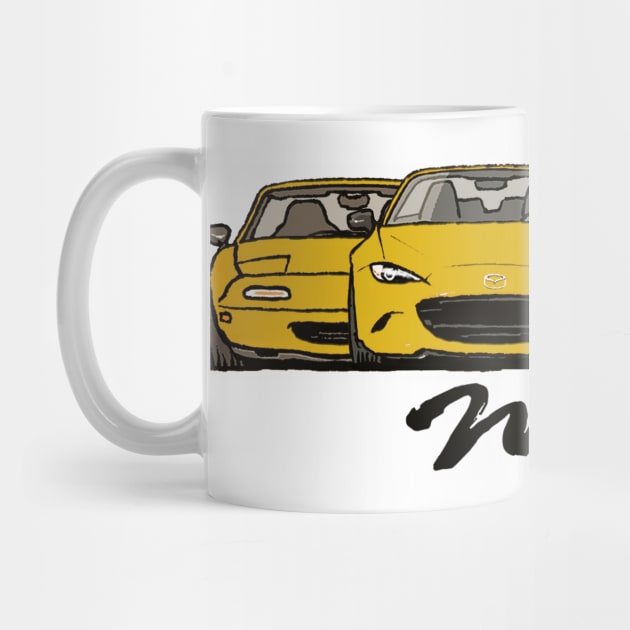 MX5 Miata Generations Yellow by Woreth